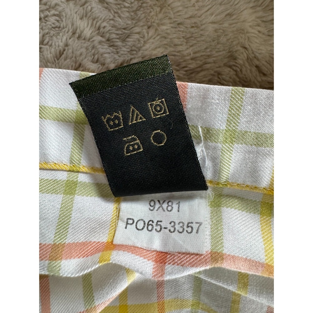 Orvis Mens M White Tattersall Check Cotton Pocket Long Sleeve Preppy - Picture 6 of 8